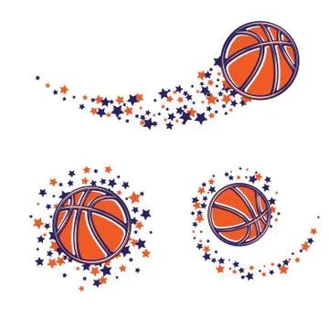 Basketball star path Stock Illustration