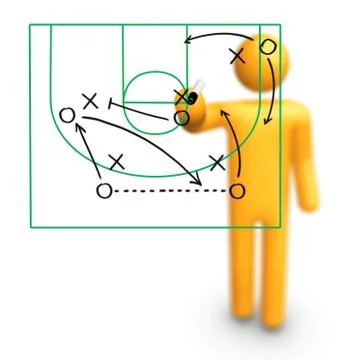 Basketball strategy Illustrazione stock