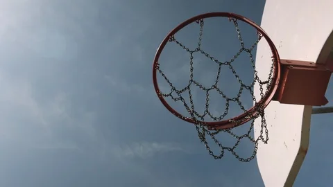 Basketball Swish Low Angle 4k outdoor Stock Footage 108642018