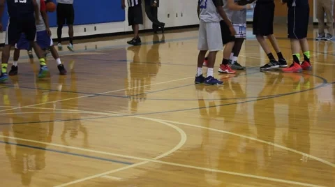 Basketball team during a play Stock Footage 44446005