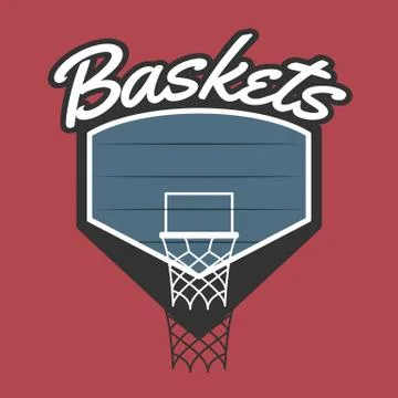 Basketball Team Logo Stock Illustration