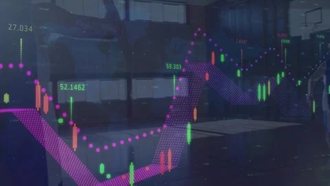 Basketball team pausing, inviting data overlays mapping movements driving Stock Footage 329770977