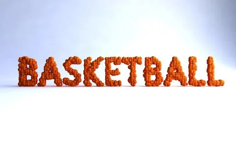 Basketball Text With Balls Stock Illustration