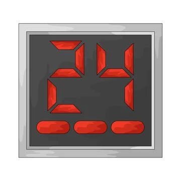 Basketball timer illustration Stock Illustration