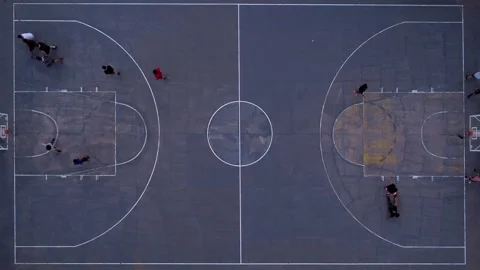 Basketball Top Down View Stock Footage 249624597