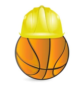 Basketball training. under construction Stock Illustration