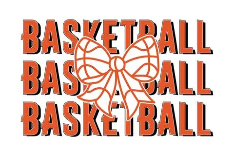 Basketball Typography Design Stock Illustration