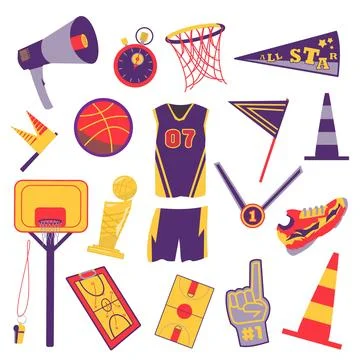 Basketball vector collection Stock Illustration