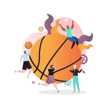 Basketball vector concept for web banner, website page Stock Illustration