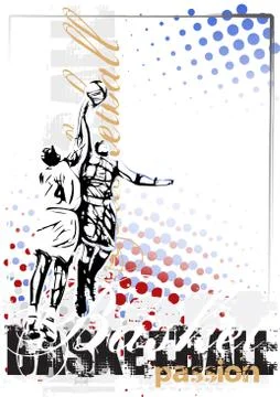 Basketball vector poster background Stock Illustration