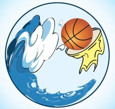 Basketball wave Stock Illustration