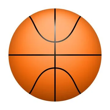 Basketball on white isolated background. Stock Illustration