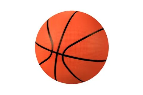 Basketball on white Stock Photos
