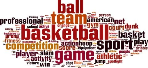 Basketball word cloud Stock Illustration