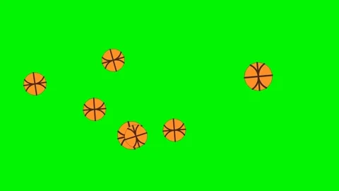 Basketballs bouncing on green screen overlay 4K 스톡 동영상 337062836