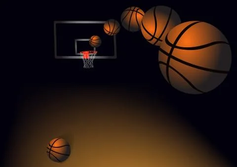 Of basketballs Stock Illustration