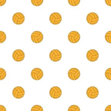 Basketballs seamless pattern. Vector background Stock Illustration