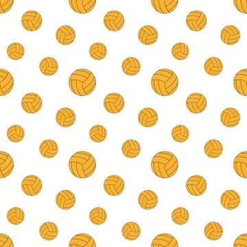 Basketballs seamless pattern. Vector background Stock Illustration