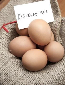 Baskets of eggs Foto stock