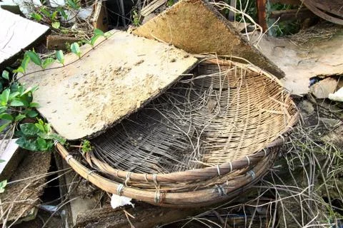 Baskets for farmers use Stock Photos