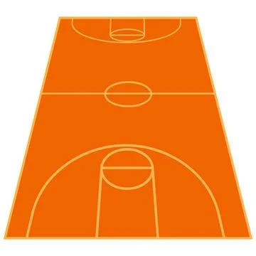 Baskettball court vector background perspective view no people. Stock Illustration