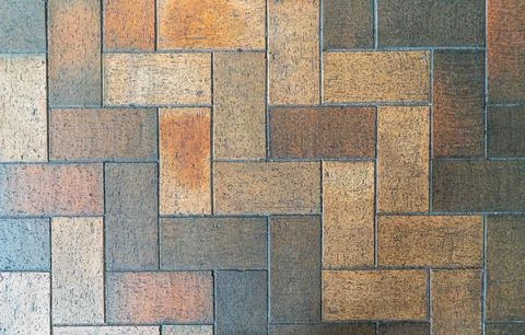 Basketweave Pattern Brick Paver Pavement Texture Background Stock Photos