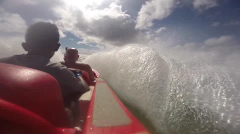Basking in speedboat Stock-Footage 54601502
