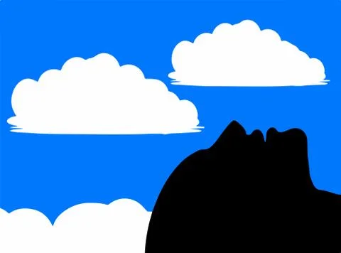 Basking in the Sun Stock Illustration