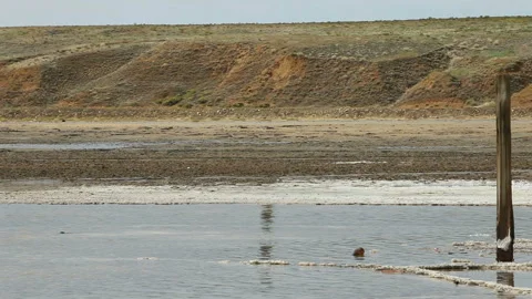 Baskunchak salt lake Stock Footage 150581920
