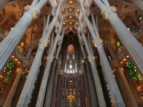 Baslica i Temple Expiatori de la Sagrada Famlia Stock Photos