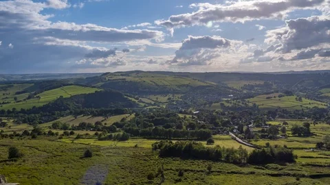Baslow Edge, Derbyshire, England Stock Footage 111503014