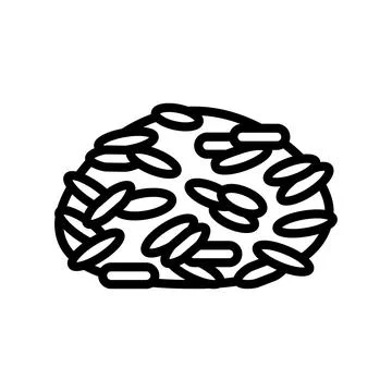 Basmati rice color icon vector illustration Illustrazione stock
