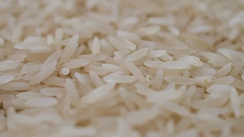 Basmati rice macro closeup Video stock 111953371