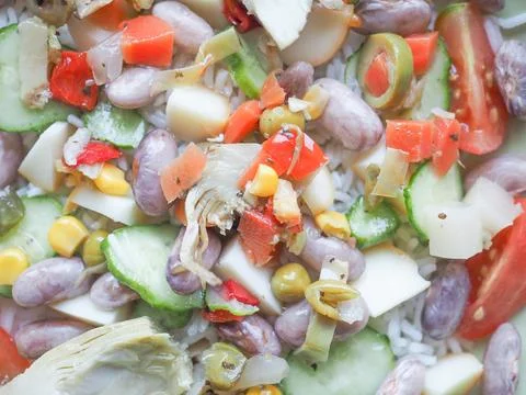 Basmati rice with vegetables Stock Photos