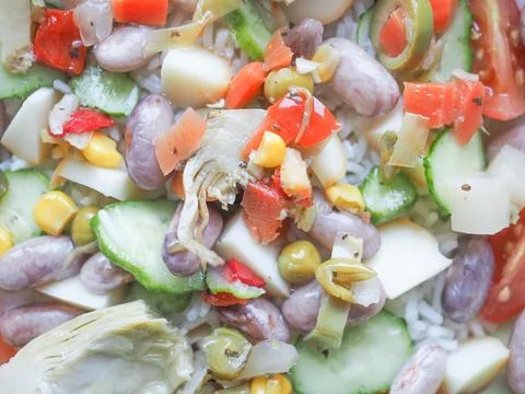 Basmati rice with vegetables Foto stock