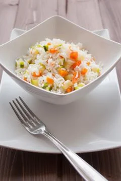 Basmati rice with veggies Stock Photos