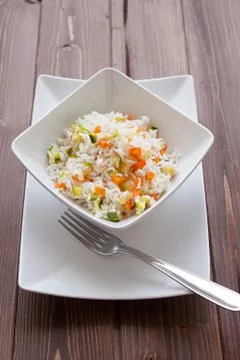 Basmati rice with veggies Stock Photos