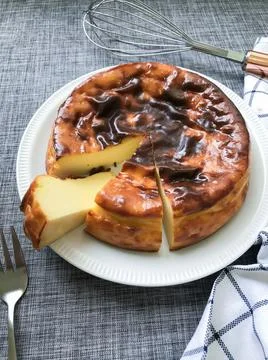 Basque burnt cheesecake 写真素材