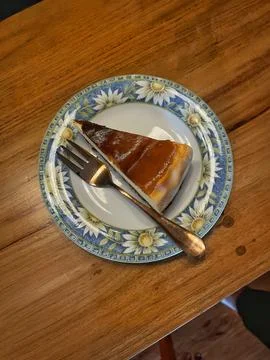 Basque burnt cheesecake Stock Photos