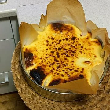 Basque cheesecake Stock Photos