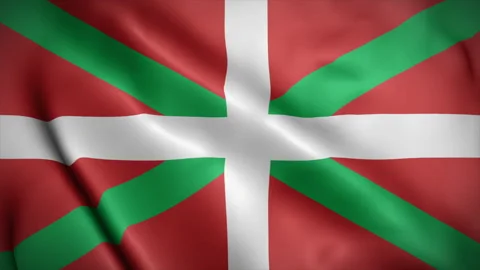 Basque Country flag background realistic waving in the wind, 4K video Loop Stock Footage 279536852