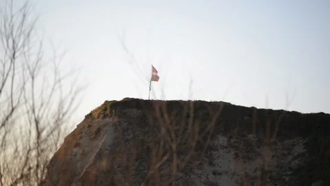 Basque country flag fluttering in the wind Stock Footage 107120434