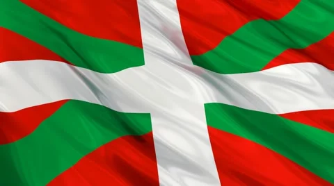 Basque Country flag waving. Seamless Stock Footage 48691252