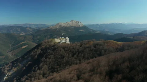 Basque Country landscape, Udalaitz Stock Footage 152071065