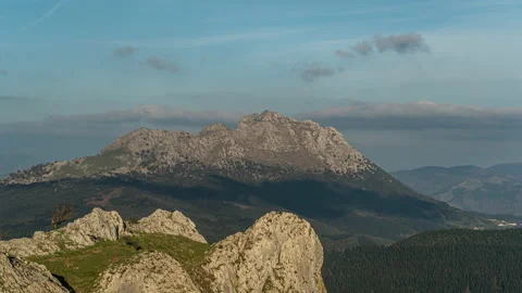 Basque Country landscape, Udalaitz mount Stock-Footage 151761887