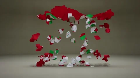 Basque Country Map With Flag Stock Footage 324605736