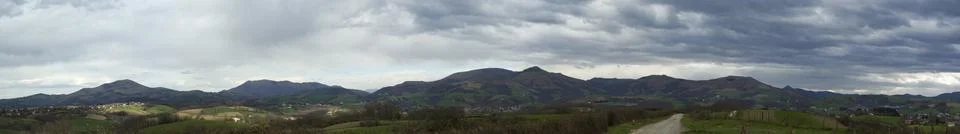 Basque country panoramic Stock Photos