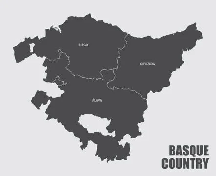 Basque Country region map Illustrazione stock