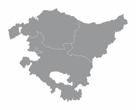 Basque Country region map Stock Illustration