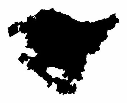 Basque Country region map Stock Illustration